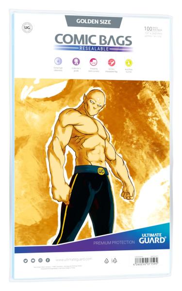 Ultimate Guard Comic Bags wiederverschließbar Golden Size (100)